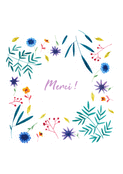 Merci avec des fleurs color&eacute;es et vives